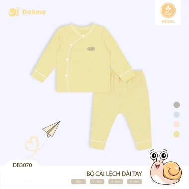 Bộ Dài Tay Sơ Sinh Dokma (2,8-9kg) - Siêu Nhẹ, Đa Kích Thước, Giá Giảm 145.000 VND