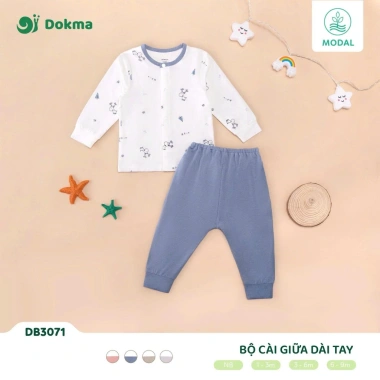 Bộ Dài Tay Sơ Sinh Dokma (2,8-9kg) - Siêu Nhẹ, Đa Kích Thước, Giá Giảm 145.000 VND