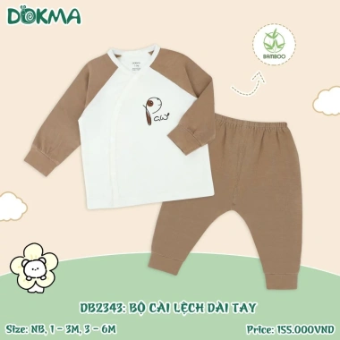 Bộ Dài Tay Sơ Sinh Dokma (2,8-9kg) - Siêu Nhẹ, Đa Kích Thước, Giá Giảm 145.000 VND