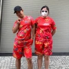 Bộ dài thu đông khăn bàn công hoa lan, mạc du xuân, hoa văn lá - Đùi short G 69k 2