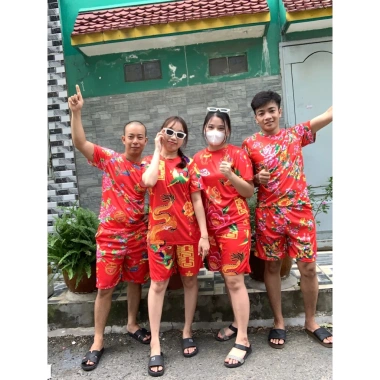 Bộ dài thu đông khăn bàn công hoa lan, mạc du xuân, hoa văn lá - Đùi short G 69k 5