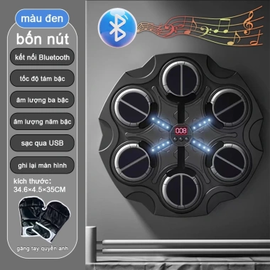 Bộ Đấm Bốc Trẻ Em Bluetooth Nhạc Đèn, Đấm Bốc Hơi Tại Nhà - Giá 300k