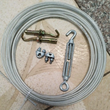 Bộ dàn phơi, dây phơi quần áo cáp bọc nhựa 4mm không han rỉ - Giá ưu đãi 40.000đ 10