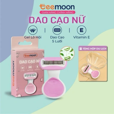 Bộ Dao Cạo Nữ Bikini Teemoon 5 Lưỡi và Vitamin E - Siêu Mỏng, Giá 90k Khuyến Mãi