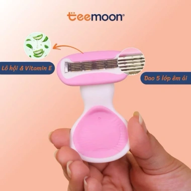 Bộ Dao Cạo Nữ Bikini Teemoon 5 Lưỡi và Vitamin E - Siêu Mỏng, Giá 90k Khuyến Mãi 3 Bộ Dao Cạo Nữ Bikini Teemoon 5 Lưỡi và Vitamin E - Siêu Mỏng, Giá 90k Khuyến Mãi 3