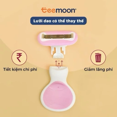 Bộ Dao Cạo Nữ Bikini Teemoon 5 Lưỡi và Vitamin E - Siêu Mỏng, Giá 90k Khuyến Mãi 5 Bộ Dao Cạo Nữ Bikini Teemoon 5 Lưỡi và Vitamin E - Siêu Mỏng, Giá 90k Khuyến Mãi 5