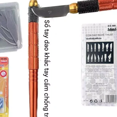 Bộ dao đa năng 14in1 tách kính lưng, khắc nghệ thuật – Giá 55.000₫ (giảm từ 69.300₫)