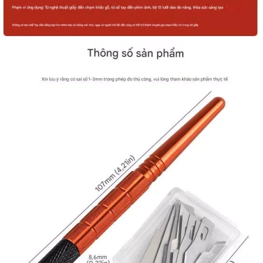 Bộ dao đa năng 14in1 tách kính lưng, khắc nghệ thuật – Giá 55.000₫ (giảm từ 69.300₫)