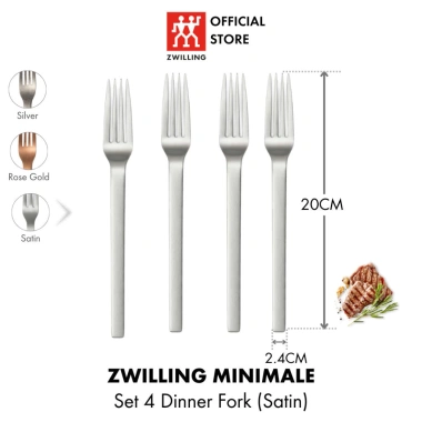 Bộ dao, đũa, muỗng, nĩa, thìa cà phê Zwilling Minimale satin 4pcs - Giá ưu đãi 489.000₫ 11 Bộ dao, đũa, muỗng, nĩa, thìa cà phê Zwilling Minimale satin 4pcs - Giá ưu đãi 489.000₫ 11