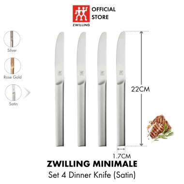 Bộ dao, đũa, muỗng, nĩa, thìa cà phê Zwilling Minimale satin 4pcs - Giá ưu đãi 489.000₫ 12 Bộ dao, đũa, muỗng, nĩa, thìa cà phê Zwilling Minimale satin 4pcs - Giá ưu đãi 489.000₫ 12