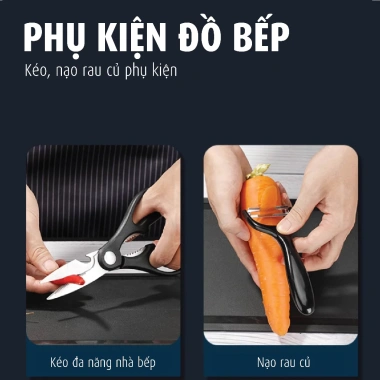 Bộ dao kéo SUPO Mart 7 món Inox siêu sắc, không dỉ, kháng khuẩn - 155.000₫