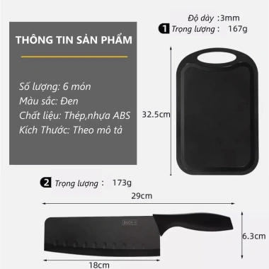 Bộ dao kéo SUPO Mart 7 món Inox siêu sắc, không dỉ, kháng khuẩn - 155.000₫