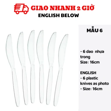 Bộ dao muỗng nĩa nhựa đa mẫu CCH50 12 chiếc nhẹ bền, giá chỉ 6.300 VND 7