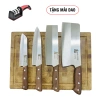 Bộ dao nhà bếp QUỐC DƯƠNG thép Nhật 420HC không gỉ, cán gỗ mun, chốt 3 đinh chắc chắn, BH 24 tháng - M4 10