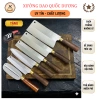 Bộ dao nhà bếp Quốc Dương thép trắng Nhật 420HC, cán gỗ mun, kháng gỉ, bảo hành 24 tháng - Giá 230.000₫