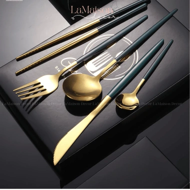Bộ dao nĩa muỗng đũa 4 chi tiết đa năng nhiều màu kèm hộp quà tặng LaMaison Décor bảo hành 49.000₫