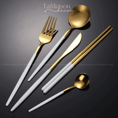 Bộ dao nĩa muỗng đũa 4 chi tiết đa năng nhiều màu kèm hộp quà tặng LaMaison Décor bảo hành 49.000₫