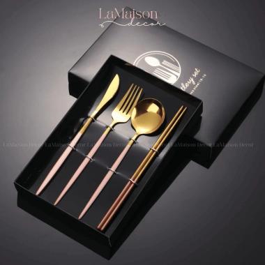Bộ dao nĩa muỗng đũa 4 chi tiết đa năng nhiều màu kèm hộp quà tặng LaMaison Décor bảo hành 49.000₫ 10 Bộ dao nĩa muỗng đũa 4 chi tiết đa năng nhiều màu kèm hộp quà tặng LaMaison Décor bảo hành 49.000₫ 10