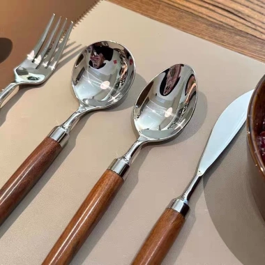 Bộ dao thìa dĩa gỗ tự nhiên inox 304 - dao bít tết, nĩa salad phong cách phương tây - 190k 2 Bộ dao thìa dĩa gỗ tự nhiên inox 304 - dao bít tết, nĩa salad phong cách phương tây - 190k 2