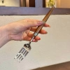 Bộ dao thìa dĩa gỗ tự nhiên inox 304 - dao bít tết, nĩa salad phong cách phương tây - 190k 11