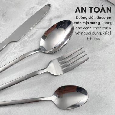 Bộ Dao Thìa Nĩa Inox 410 Cao Cấp - Dùng cho Món Âu, Bít Tết, Nhà hàng, Khách sạn, Tiệc Buffet, Giá chỉ 13.000đ