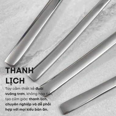 Bộ Dao Thìa Nĩa Inox 410 Cao Cấp - Dùng cho Món Âu, Bít Tết, Nhà hàng, Khách sạn, Tiệc Buffet, Giá chỉ 13.000đ
