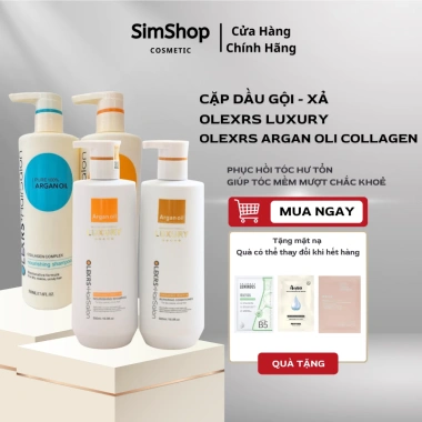 Bộ dầu gội xả Olexrs Luxury 500ml - Phục hồi tóc hư tổn, chống rụng, chỉ 365k