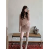 Bộ đầu thu Hàn Quốc 2 mảnh, váy kim sa lấp lánh, giảm giá hai mươi phần trăm nữ 7
