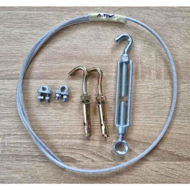 Bộ Dây Cáp Phơi Quần Áo 5mm Siêu Bền Gắn Tường Treo Rèm Phơi Đồ Giá 25.000