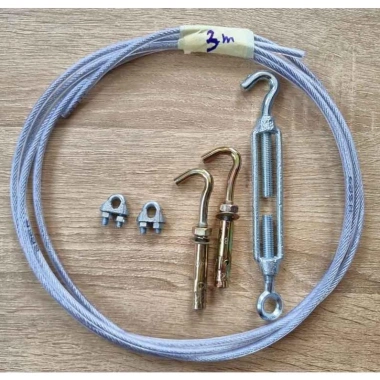 Bộ Dây Cáp Phơi Quần Áo 5mm Siêu Bền Gắn Tường Treo Rèm Phơi Đồ Giá 25.000