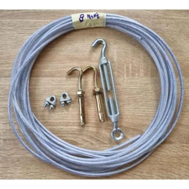 Bộ Dây Cáp Phơi Quần Áo Siêu Bền 5mm Gắn Tường - Treo Rèm & Phơi Đồ, Giá chỉ 25.000 VND