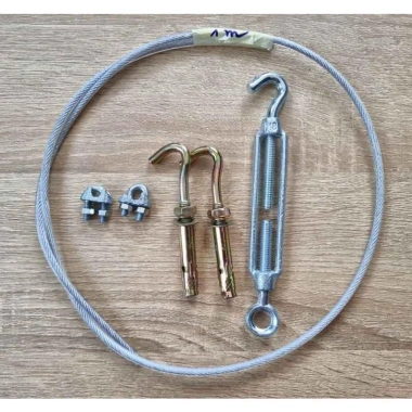 Bộ Dây Cáp Phơi Quần Áo Siêu Bền 5mm Gắn Tường - Treo Rèm & Phơi Đồ, Giá chỉ 25.000 VND