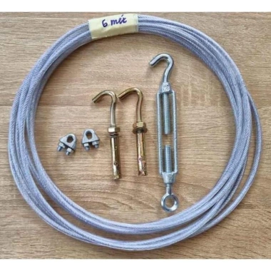Bộ Dây Cáp Phơi Quần Áo Siêu Bền 5mm Gắn Tường - Treo Rèm & Phơi Đồ, Giá chỉ 25.000 VND 8 Bộ Dây Cáp Phơi Quần Áo Siêu Bền 5mm Gắn Tường - Treo Rèm & Phơi Đồ, Giá chỉ 25.000 VND 8