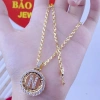 Bộ dây chuyền nam nữ 3 chỉ mạ vàng - mặt chữ N, đá bền đẹp, sang trọng, giảm giá 299k 4