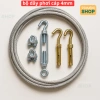 Bộ dây phơi quần áo 4mm thép bọc nhựa 2 khóa 5mm, 2 nở M6, 1 tăng M6, giá 23.520đ
