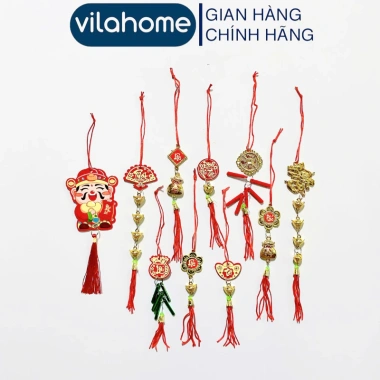 Bộ Dây Treo Tài Lộc Vilahome - Liễn Mẫu Cây Mai Đào Quất, Tết 2.026 Chỉ 43,750₫