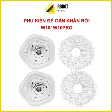 Bộ đế gắn khăn W10 + tấm lau xoay thay thế Robot Dreame W10/WPro - Giá chỉ 125k 2