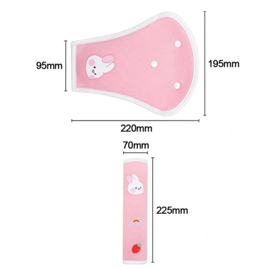 Bộ đệm bảo vệ đai an toàn và bụng bé ngồi xe hơi điều chỉnh dây chống trầy xước cổ giảm giá 69k