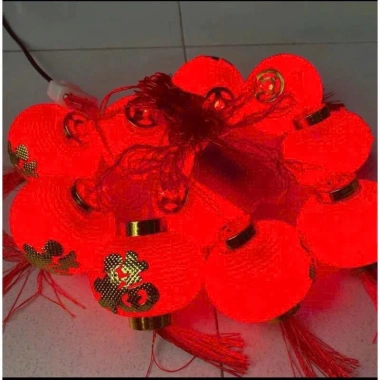 Bộ Đèn Lồng Đỏ Chữ Phúc 5m 12 Bóng - Giá Rẻ 95.000, Trang Trí Tết Sắc Màu