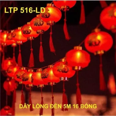 Bộ Đèn Lồng Đỏ Chữ Phúc 5m 12 Bóng - Giá Rẻ 95.000, Trang Trí Tết Sắc Màu
