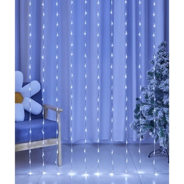 Bộ Đèn Thác Nước LED Nhảy Mạnh 8 Chế Độ - Dài 3m, Thả 10 Sợi 2m, Giá 160k