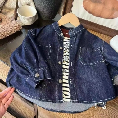 Bộ Denim Unisex 0‑6 tuổi Hàn Quốc mùa thu – Thoáng mát, chống gió, nhẹ – 354.946₫