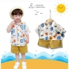 Bộ Đi Biển Cộc Tay Bé Trai Bernie Họa Tiết Ô tô - Sơ mi 9-26kg Giá ưu đãi 230k