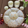 Bộ đĩa thờ cúng sứ hoa mai vàng chịu nhiệt - Set bát đĩa hoa mặt trời, giá 300.000₫
