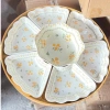 Bộ đĩa thờ cúng sứ hoa mai vàng chịu nhiệt - Set bát đĩa hoa mặt trời, giá 300.000₫ 5