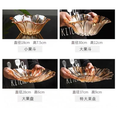 Bộ Đĩa Tô Hướng Dương Nhũ Vàng Sang Trọng - Đựng Trái Cây & Mứt, Trang Trí Đẳng Cấp, Giá 172.660 VNĐ