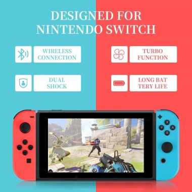 Bộ điều khiển không dây Switch/NS Lite/OLED – Joycon Turbo, tự động bật, 424.600₫ 5