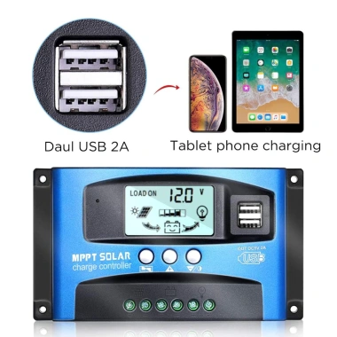 Bộ Điều Khiển Sạc Năng Lượng Mặt Trời MPPT 100A 60A 30A 12V-24V Giá chỉ 189.000₫ 6