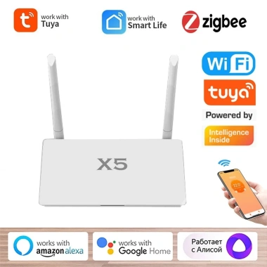 Bộ điều khiển trung tâm Tuya Zigbee X5 Gateway - HomeKit M6 Mesh, điều khiển từ xa