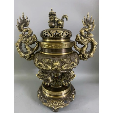 Bộ Đỉnh Thờ Lư Thờ Đồng Nguyên Hun Cao Cấp F34 Tam Sự Ngũ Sự Giá ưu đãi 1.46tr